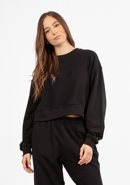 Bawełniana bluza dresowa DK-K-B23 - czarny Dkaren