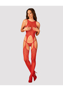Zmysłowy czerwony bodystocking Obsessive N122