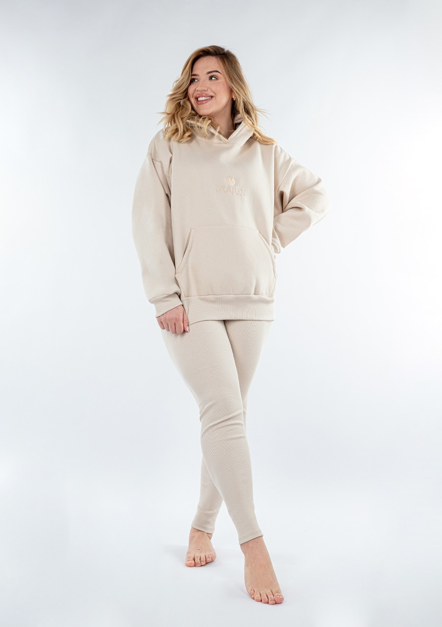 Komplet Oseye H1 - fuksja bawełna gruba i prążki - Dkaren