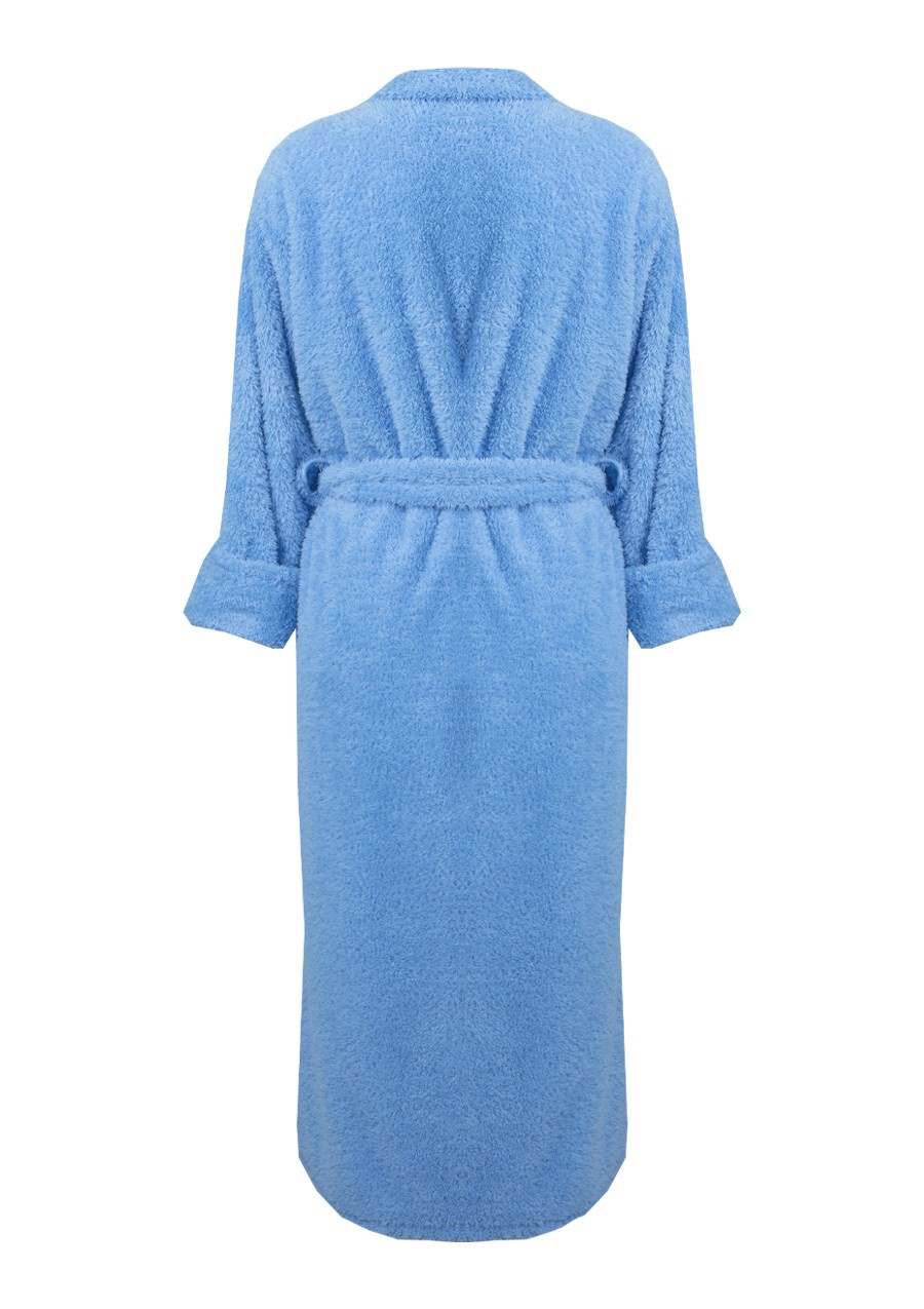 Puchaty szlafrok/ podomka ELIZA DŁUGA - puch turkus - Dkaren