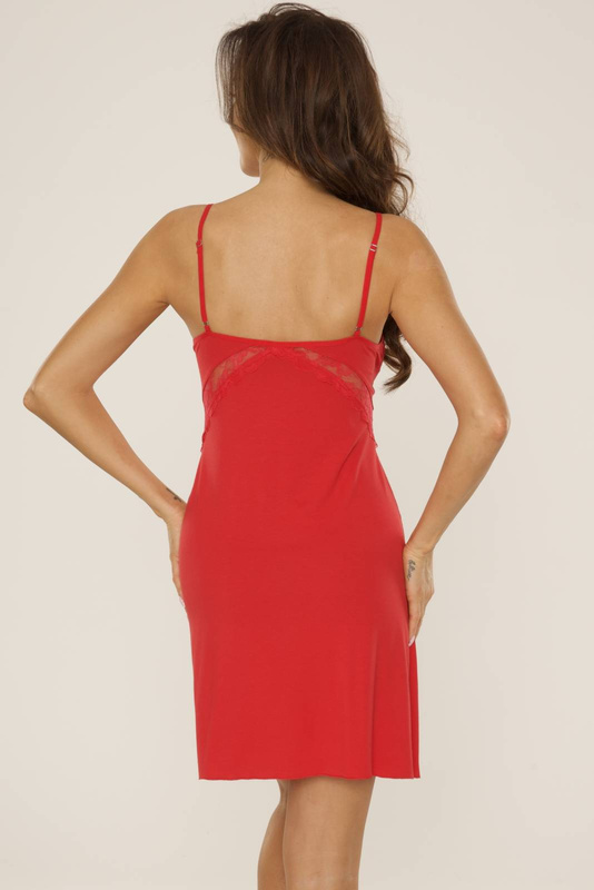 Czerwona koszulka na ramiączkach De Lafense 739  Velar S-2XL