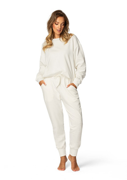 Komplet, bawełniany dress Dk-k-b7 ecru Dkaren