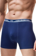 Gładkie bokserki Cornette High Emotion jeansowy