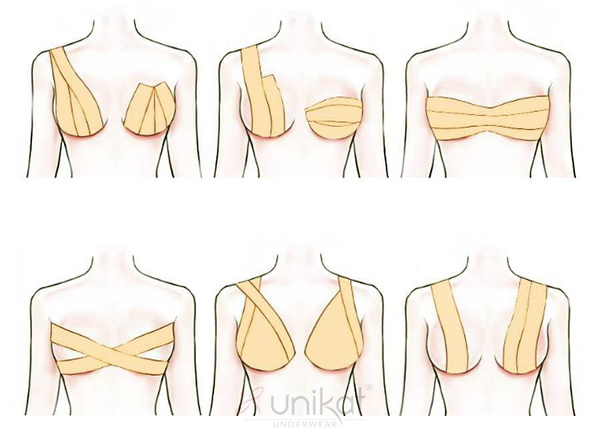 Unikat taśma do oklejania i modelowania biustu  beżowa