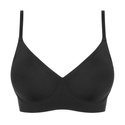 Nowoczesny bezszwowy czarny biustonosz Julimex Simple T-SHIRT BRA