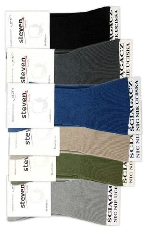 Różowe skarpetki bezuciskowe Steven 018 