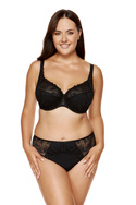 Eclipse Half Cup BH mit Spitze schwarz - czarny (ECLIPSE/B3) - Gorteks