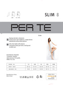 Super paka rajstop 5 + 1 gratis Perte Slim 8 den / ciemny beż