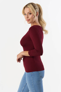Bluzka damska MANATI 3/4 Babell BORDO