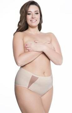 Wysokie figi zdobione siateczkowymi wstawkami Julimex PEARL Maxi