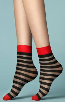 Wzorzyste  skarpetki z mikrofibry Fiore MEZZO FORTE 