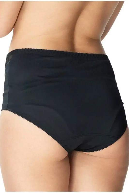Klasyczne czarne majtki damskie z wciąganą gumką Mewa 6340 Eliza 