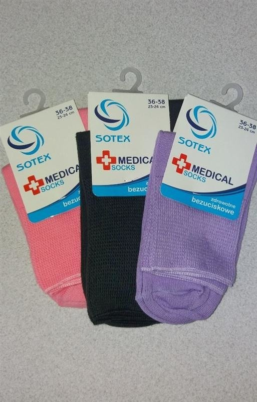 Skarpetki damskie Sotex - Bezuciskowa Skarpetka szary / 4522