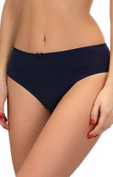 Beżowe bawełniane gładkie figi damskie Lama - 400 Bikini