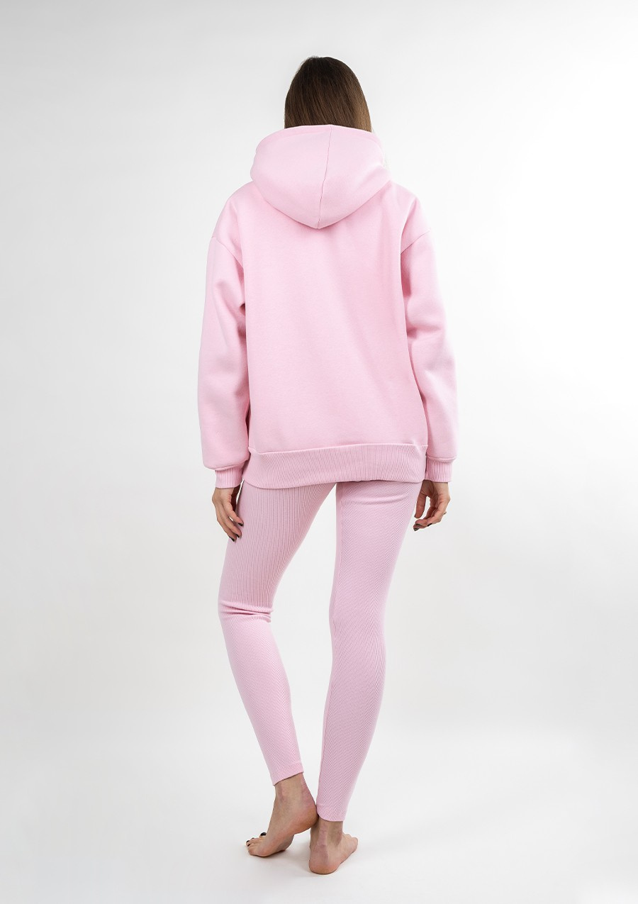 Komplet Oseye - jasny róż bawełna gruba i prążki - Dkaren