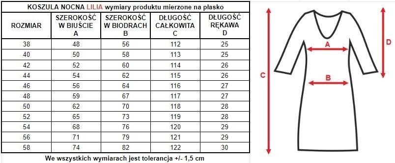 Koszula nocna damska Lilia z haftowaną aplikacją 4111 Bakłażanowy - Mewa