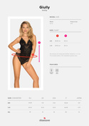 Czarne body w cętki Obsessive Giully z koszącymi paseczkami na plecach