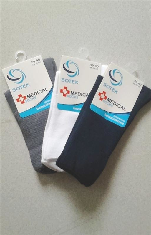 Bezuciskowe skarpetki męskie Sotex ciemny jeans / 4522