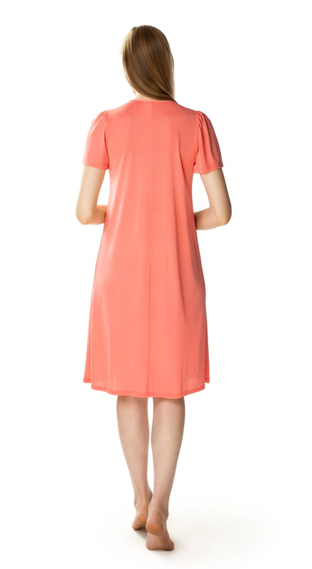 Długa koszula nocna z krótkim rękawem Mewa 6127 Consuela