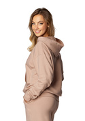 Modna bluza z kapturem DK-K-B8 - niebieski bawełna - Dkaren