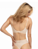 Nowoczesny bezszwowy beżowy biustonosz Julimex Simple T-SHIRT BRA