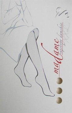 Bawełniane rajstopy z dużym klinem Wola Madame 2XL/ kolory do wyboru / czarny