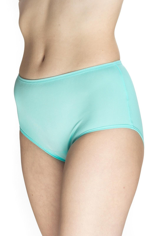 Gładkie figi damskie Eliza z wysokim stanem 4134 turkus - Mewa