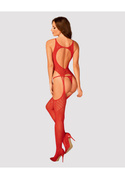 Zmysłowy czerwony bodystocking Obsessive N122