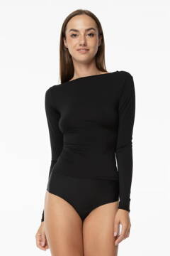 Czarna koszulka z długim rękawem Julimex SIMPLE LONGSLEEVE