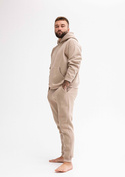 Wygodny dres męski Dk-k-b14 cappuccino bawełna gruba - Dkaren