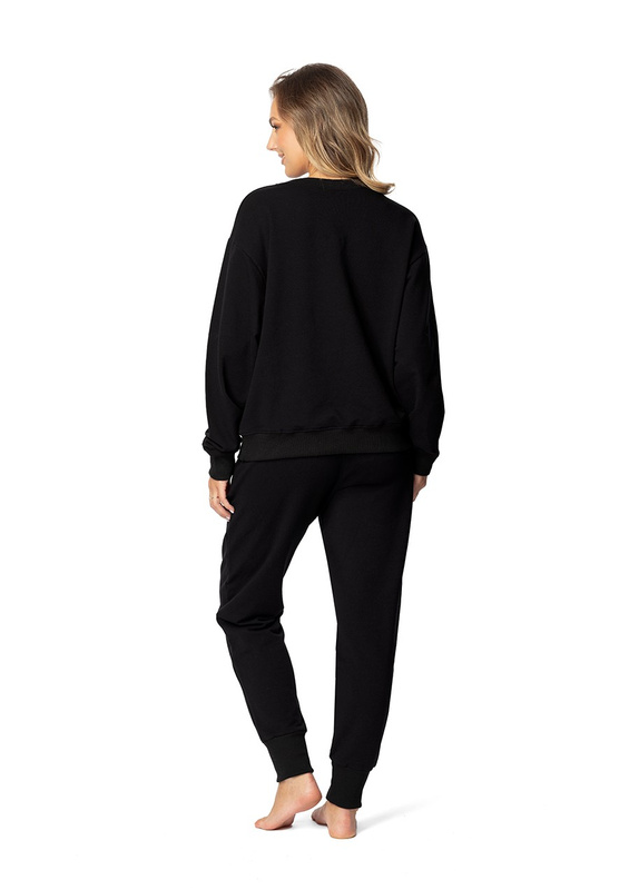 Komplet, bawełniany dress Dk-k-b7 czerń Dkaren