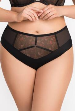 Figi czarne z paskami  Gorsenia K874 BEVERY
