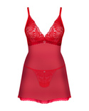Czerwona koszulka babydoll i stringi Obsessive Chilisa 