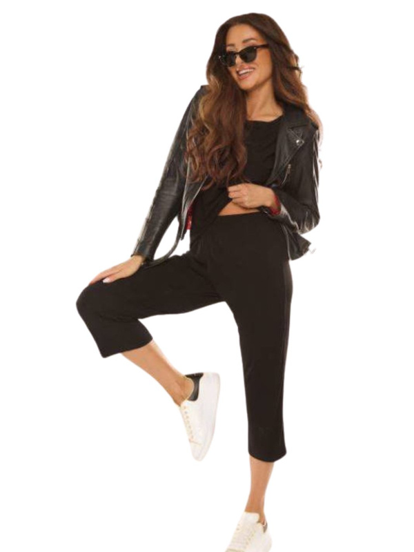 Koszulka ze spodniami 7/8 De Lafense 696 Freya w kolorze czarnym