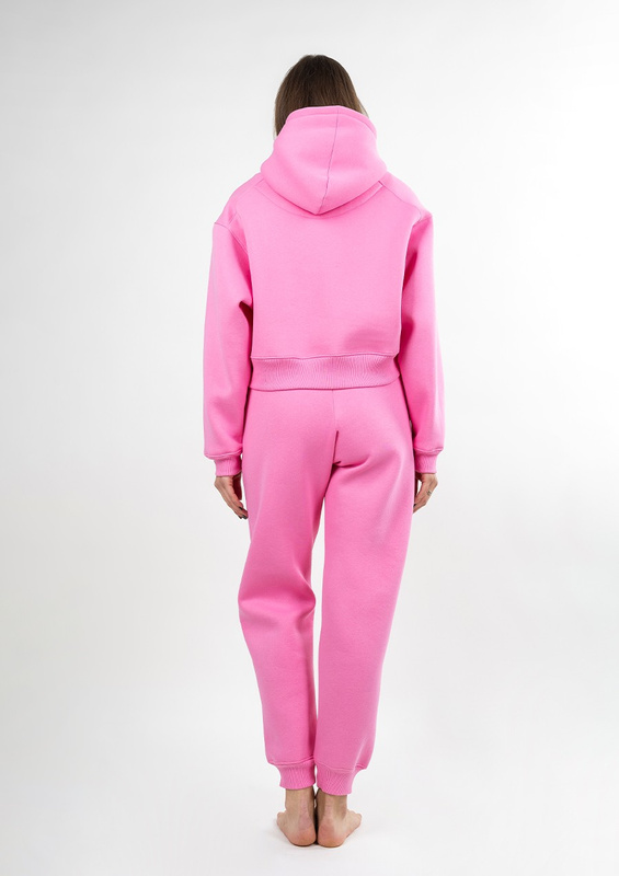 Ciepły komplet dresowy, bawełniany Dk-k-b16 róż Dkaren