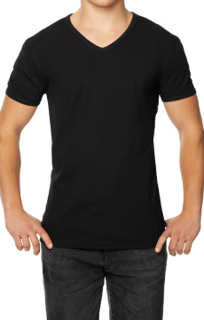 T-shirt męski z dekoltem w szpic Unikat VIN
