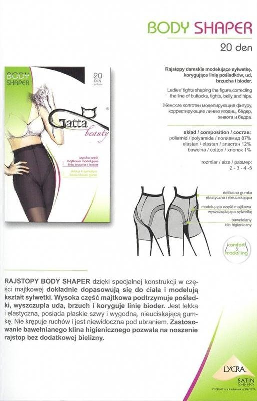 Mocno korygujące rajstopy Gatta Body Shaper 20DEN daino