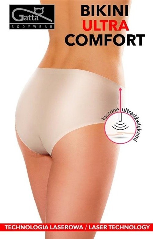 Gatta figi Bikini ULTRA Comfort  laserowo cięte, nie odznaczają się pod ubraniem / białe