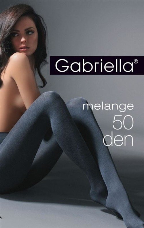 Modne melanżowe rajstopy Gabriella - Melange 50 den/ czarne