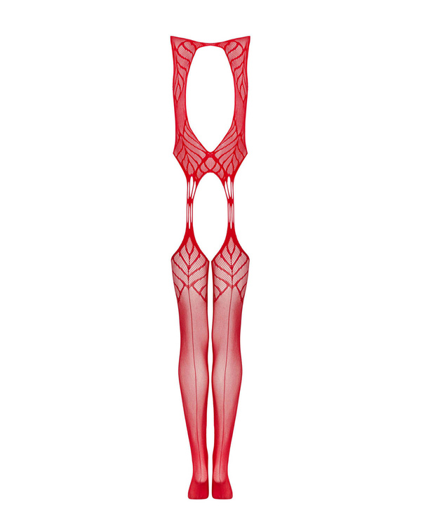 Zmysłowy czerwony bodystocking Obsessive N122